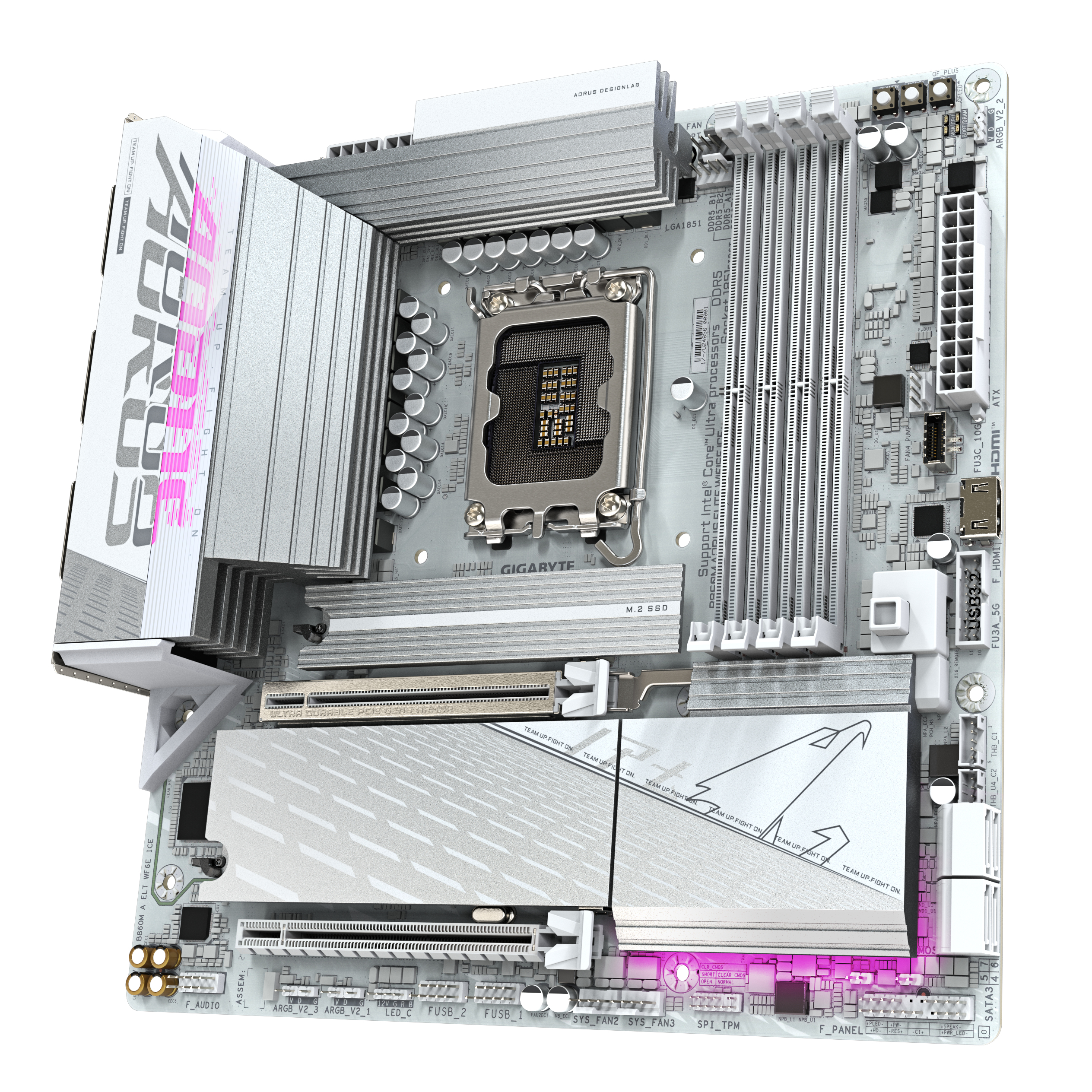 Bekijk afbeelding 4 van Gigabyte 1851 B860M AORUS ELITE WIFI6E ICE - DDR5/3xM.2/